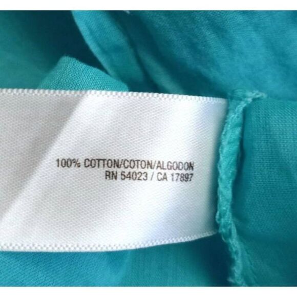 OLD NAVY TURQUOISE BUTTON DOWN SHIRT SZ.S GUC - Picture 4 of 4